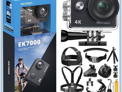 Akaso EK7000 4K Action Camera with Waterproof Case and Accessories