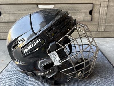 Bauer Re-Akt 75 Hockey Helmet with Bauer Profile III Cage – Black