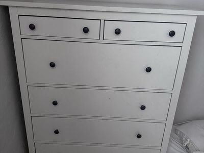 White Wood Dresser with 6 Drawers - IKEA HEMNES