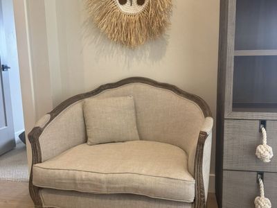 RH Mini Ondine Upholstered Salon Bench