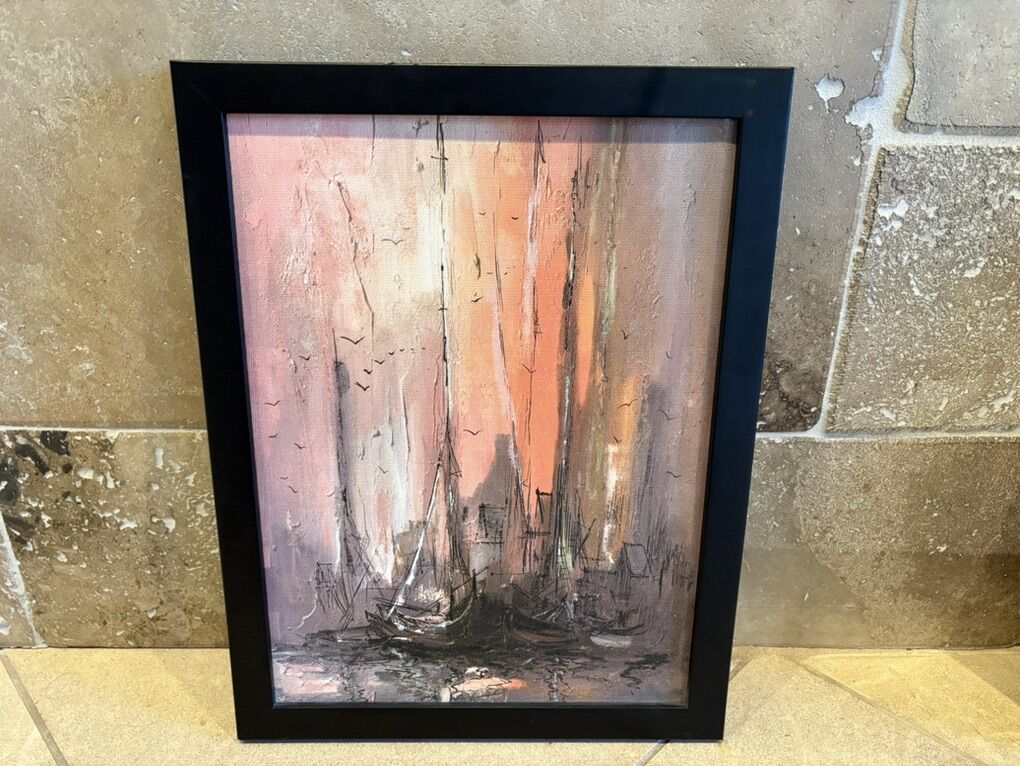 Tall Masts By Danny Garcia On Canvas Black Frame