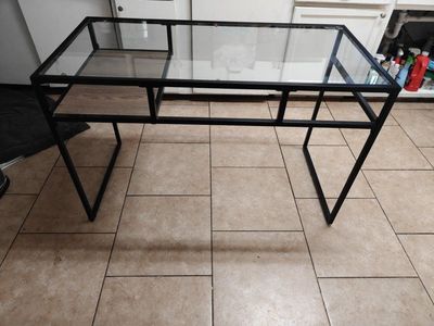small black glass table - $40 OBO