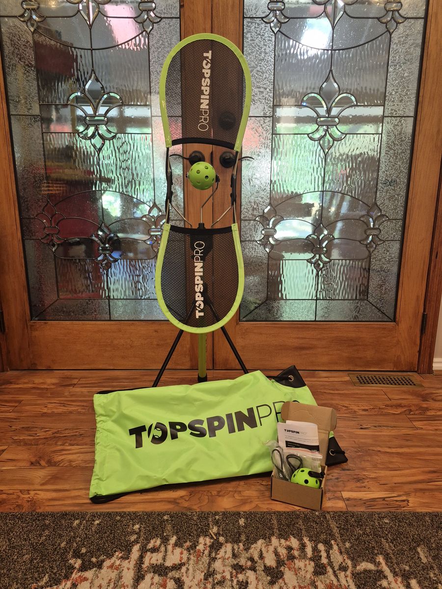 TopspinPro Pickleball Training Aid - Practice Topspin & Forehand/Backhand with Carrying Case