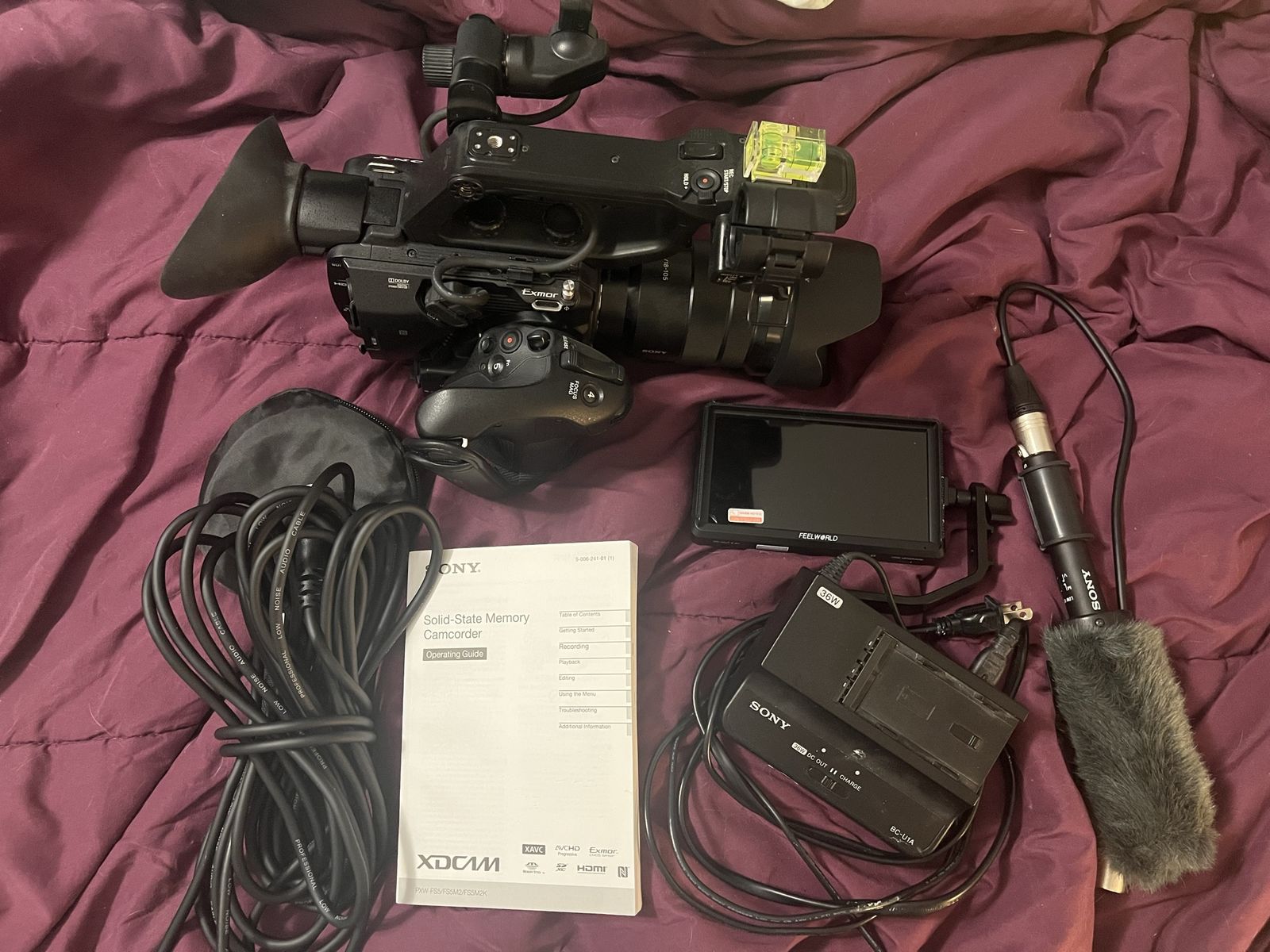 Sony FS5 II 4K XDCAM Super35 Camcorder Kit with Porta Brace Bag and Accessories - LIKE NEW