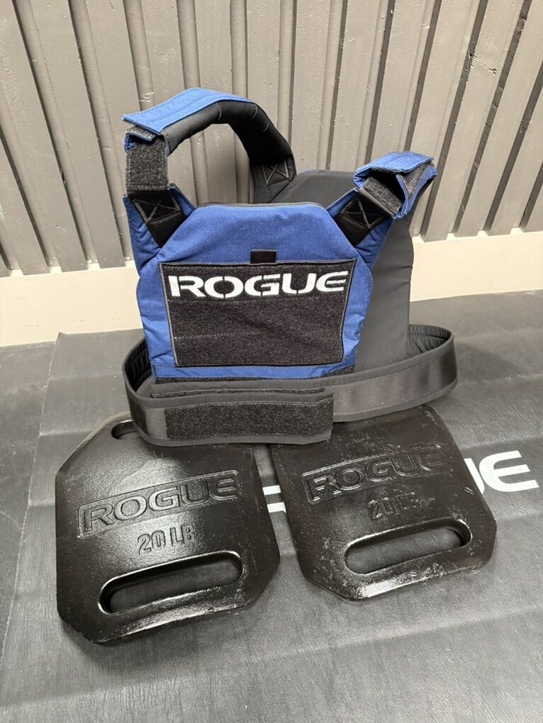 New Rogue Fitness Echo Vest With 20lb Weight Pair