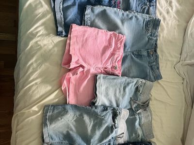 Justice & Lee Girls Denim Shorts Lot Size 14 Slim