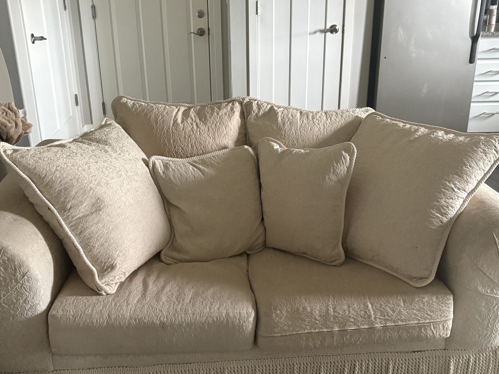 Antique sofas cream color