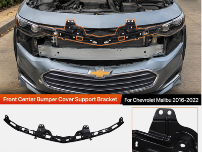 Front Center Bumper Cover Support Bracket For Chevy Malibu 2016-2022 Steel
