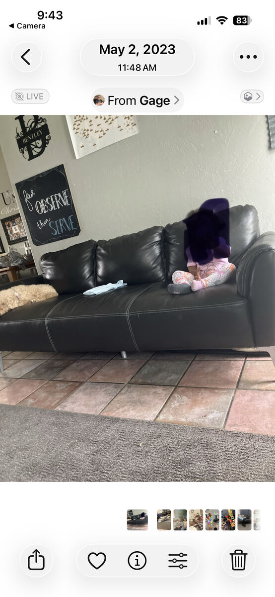 Two Black Leather Couches