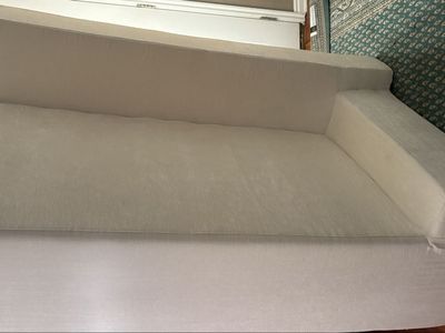Beige boneless couch
