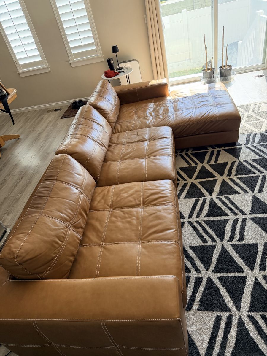 Artisan Leather Milo Top-Grain Leather Sectional