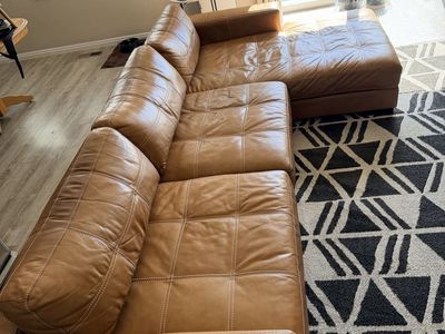 Artisan Leather Milo Top-Grain Leather Sectional