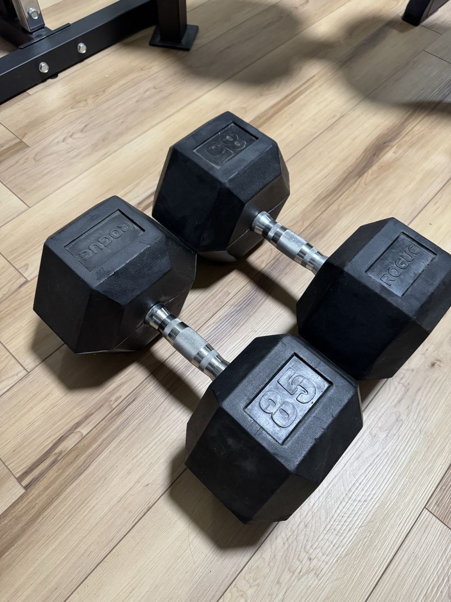 85lb Rogue Dumbbells