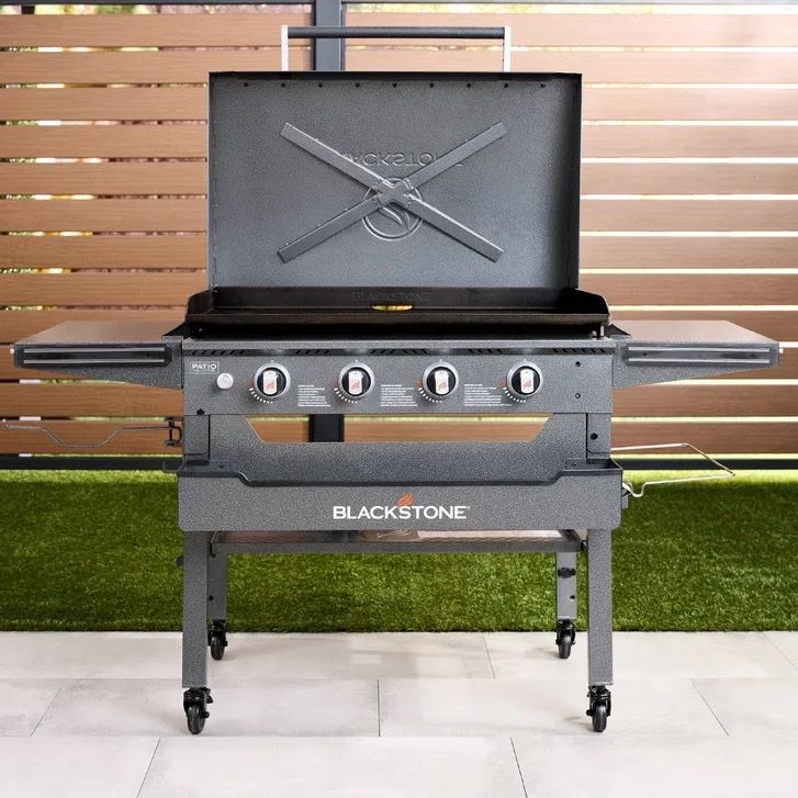 Blackstone Patio 4-Burner 36" Griddle Cooking Station with Cover - Outdoor Flat Top Gas Grill