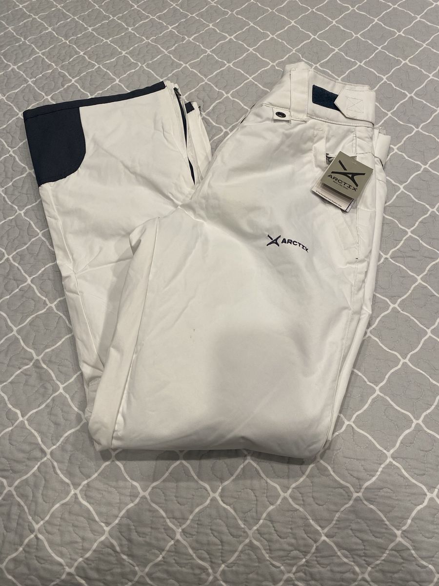 Arctix Women's White Insulated Snow Ski Pants Medium 33L NWT