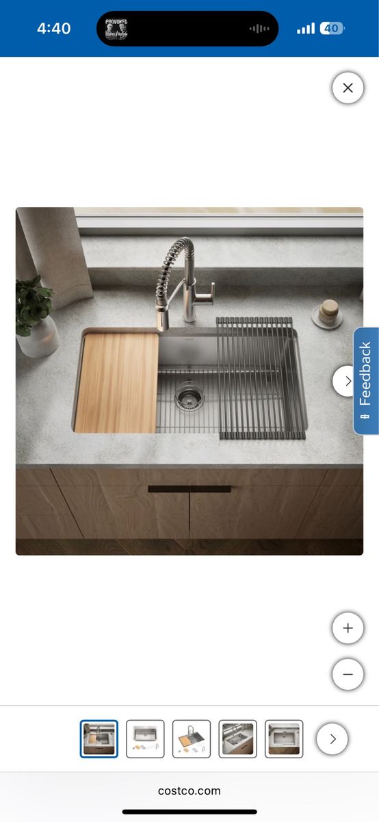 Kohler Kitchen Sink Kit with Faucet and Accessories