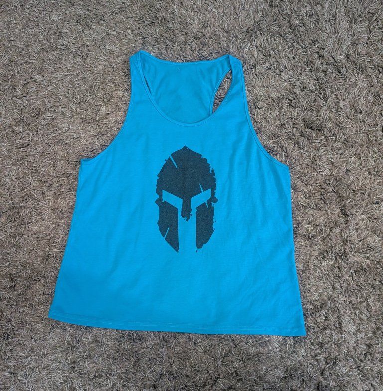 Spartan Race Graphic Athletic Racerback Tank Top - Blue