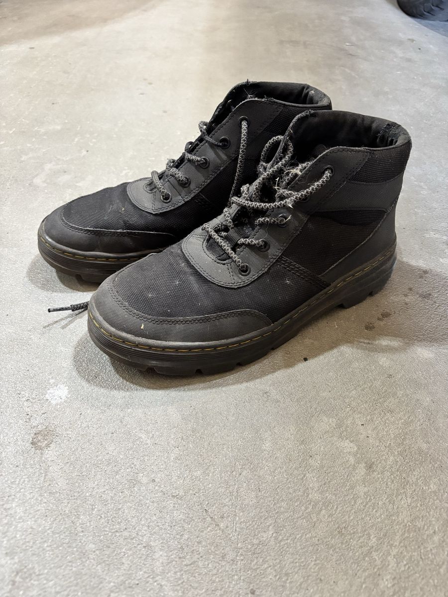 Dr. Martens Men's Black Canvas Casual Boots - Size 10