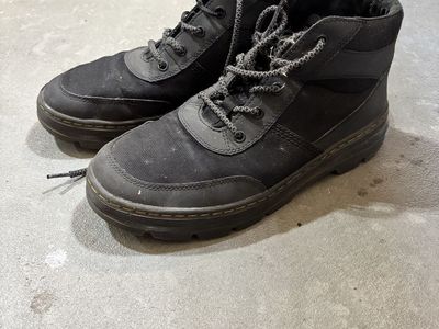 Dr. Martens Men's Black Canvas Casual Boots - Size 10