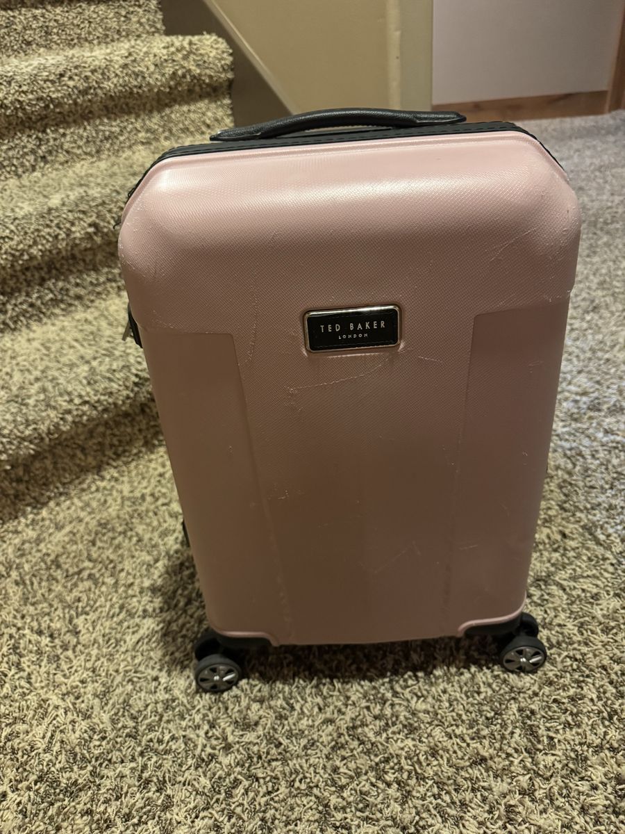 Small carry on suitcase/luggage pink
