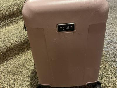 Small carry on suitcase/luggage pink