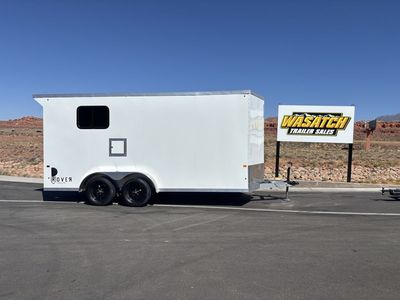 2024 Rover Trailers White 7.5X16 Tandem Axle Encls