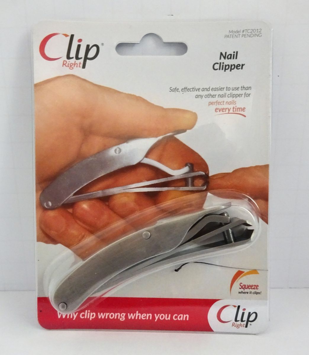 Clip-Right Ergonomic Nail Clipper Brand New Comfortable Easy To Use