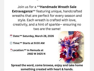 DOOR IS UP! Handmade Wreath Sale TODAY3-28-26