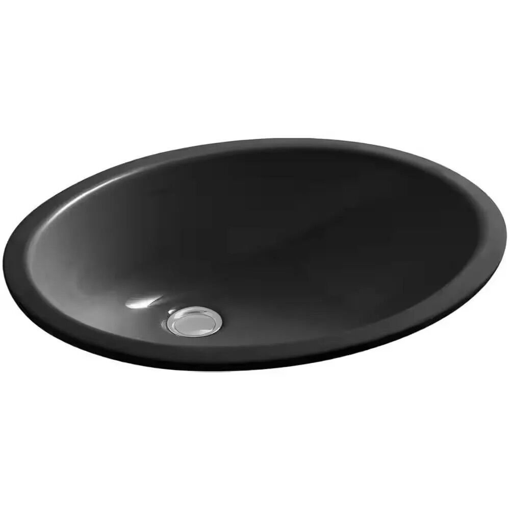Caxton 19-1/4 Oval China Sink, Black
