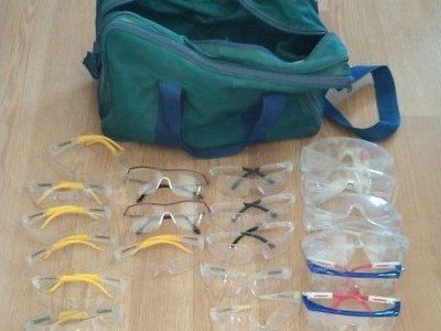 Safety Glasses and Work Bag