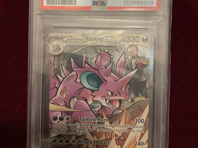 2025 Pokemon Team Rocket's Nidoking ex Special Illustration Rare (233/182) PSA 9 Mint Card