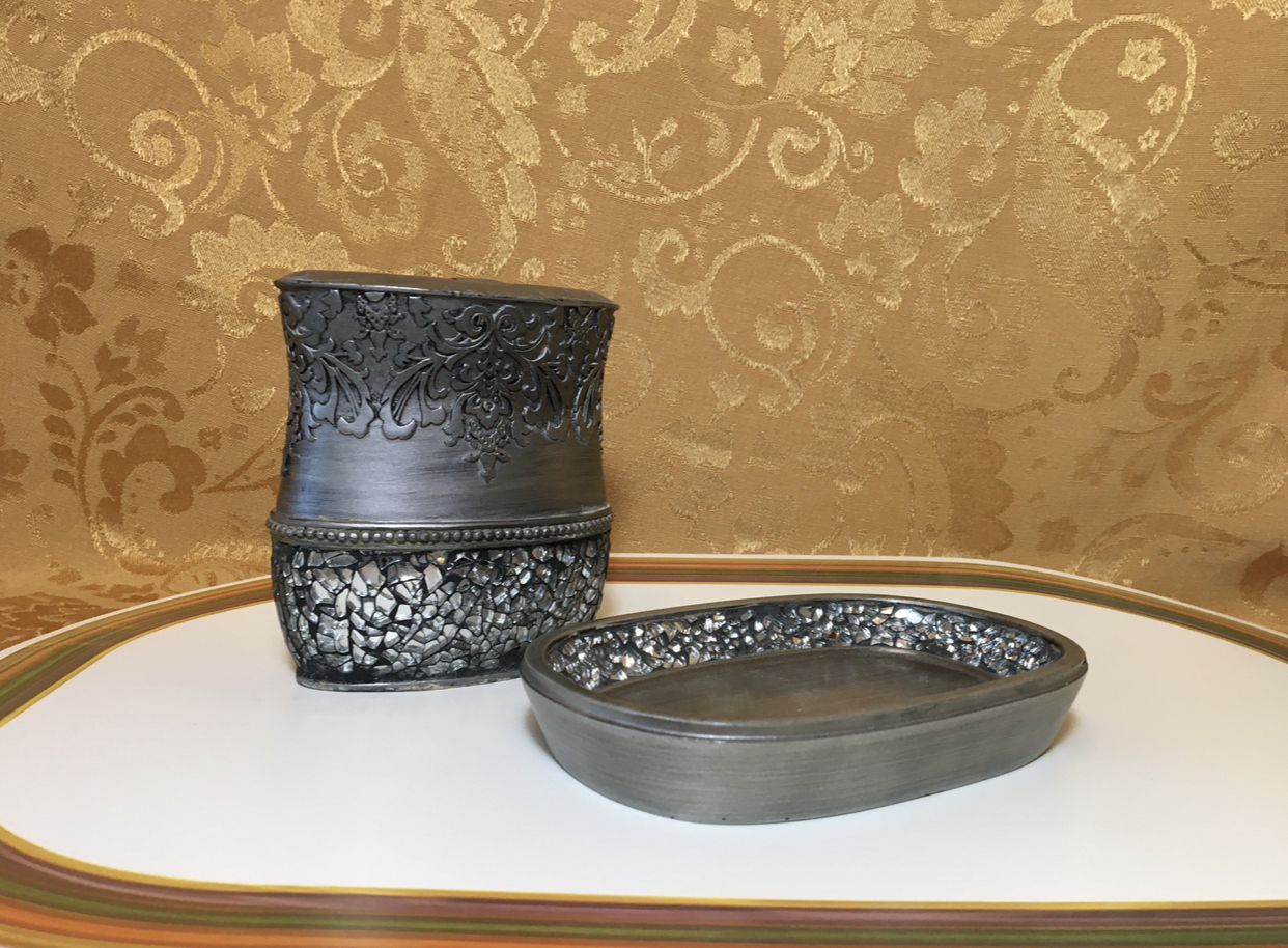 bathroom Soap Dish and Toothbrush Holder Set