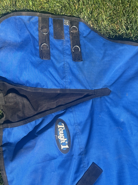 75" Blue Tough1 Horse Blanket - Blue - Used
