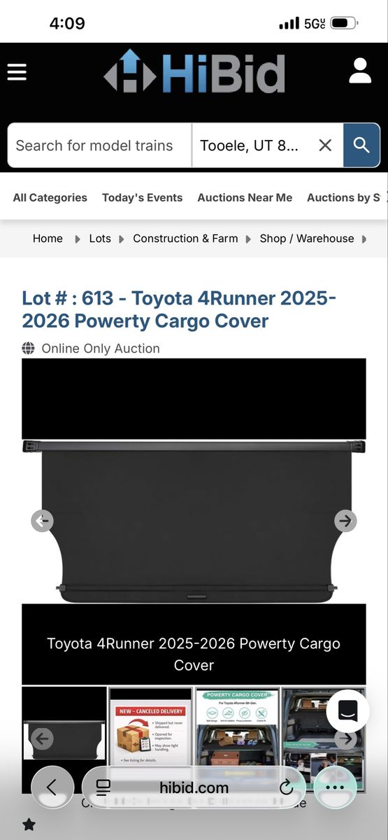 Poverty Cargo Cover for Toyota 4Runner (2025-2026) - Retractable, Aluminum Alloy & PVC