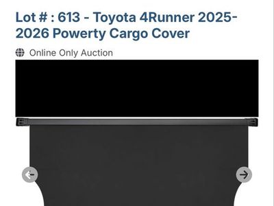 Poverty Cargo Cover for Toyota 4Runner (2025-2026) - Retractable, Aluminum Alloy & PVC