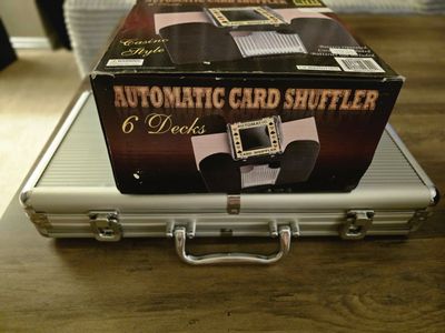 Poker 300 chips set with a brand new Automatic Card Shuffler