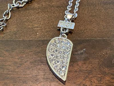 One Half of a Best Friend Necklace w/ Clear Stones