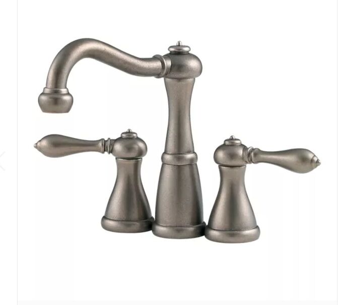 Pfister 46M Series Marielle 2-Handle 4in Mini Wide Spread Lavatory Faucet, Rustic Pewter #96592