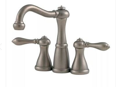 Pfister 46M Series Marielle 2-Handle 4in Mini Wide Spread Lavatory Faucet, Rustic Pewter #96592