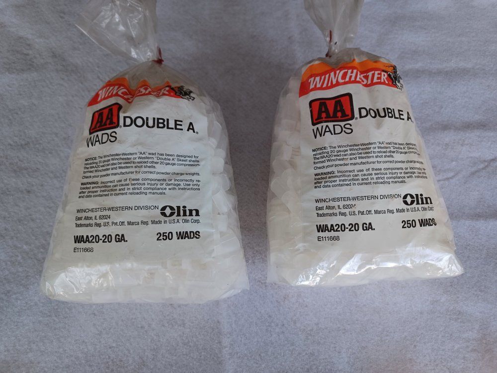 Winchester AA wads and Empty shotgun hulls