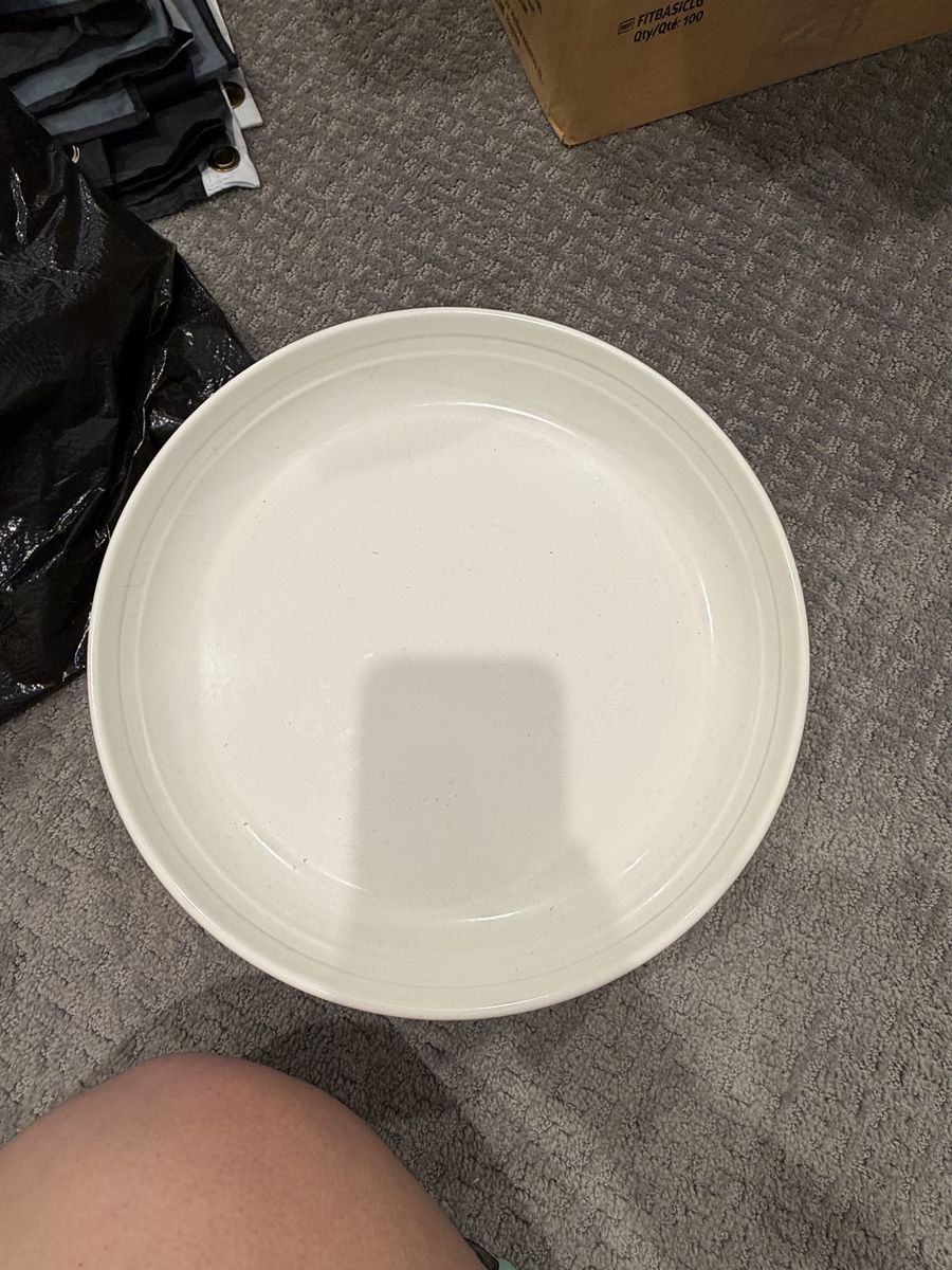 White Ceramic Footed Cake Stand / Pedestal Dish