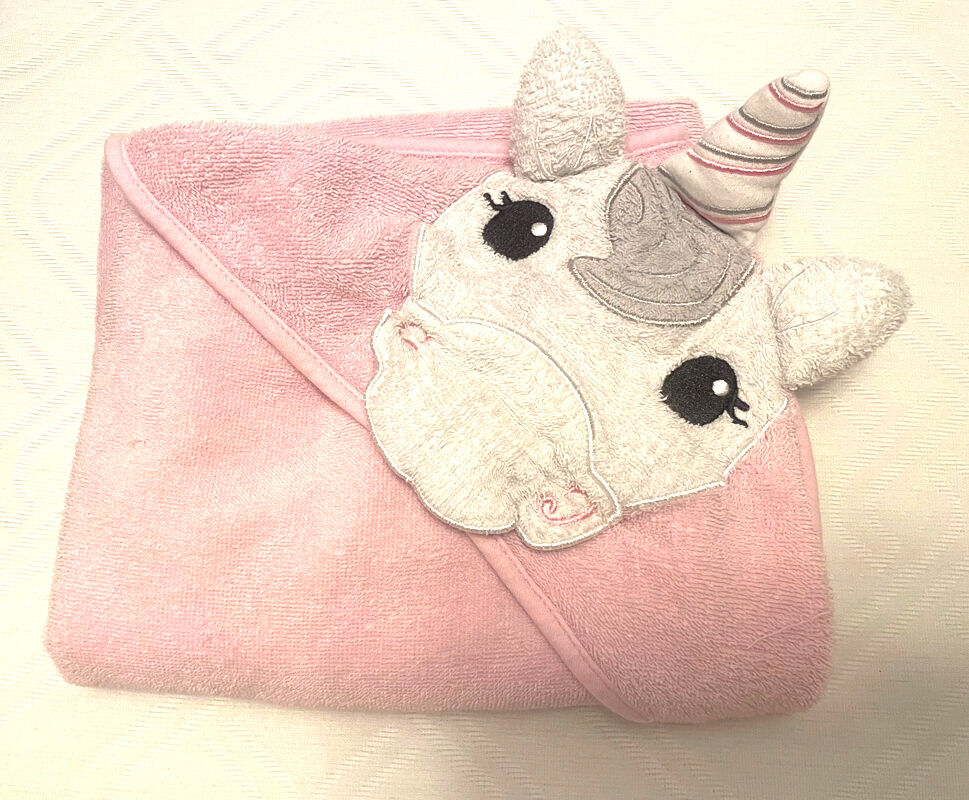 Hooded Baby Bath Towel Unicorn or Teddy Bear Ears