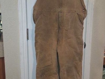 Carhartt Quilt-Lined Sandstone Duck Bib Overalls
