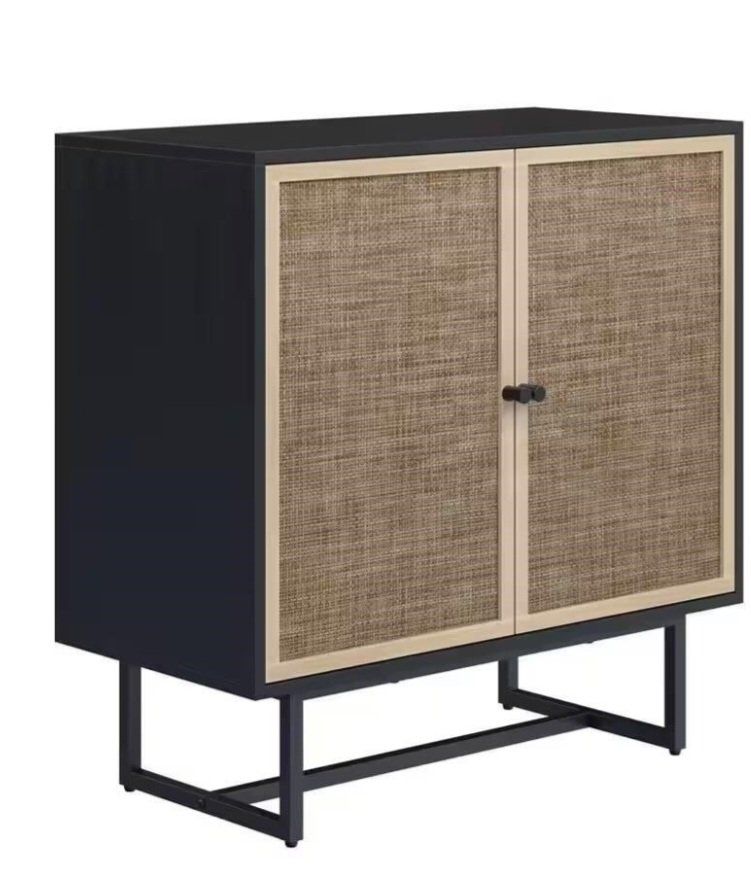 Nathan James Kova Black Cabinet with Shelf