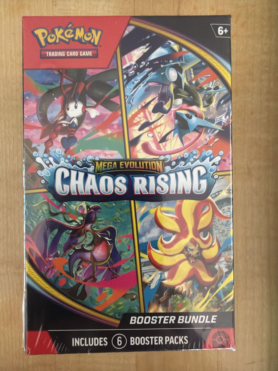 Pokemon TCG Mega Evolution Chaos Rising Booster Bundle Sealed Box 6 Packs