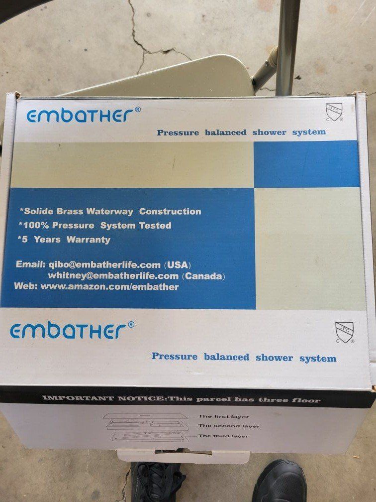 NEW EMBATHER pressurized Shower system.