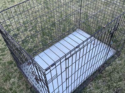 Metal Dog Crate With Metal Pan