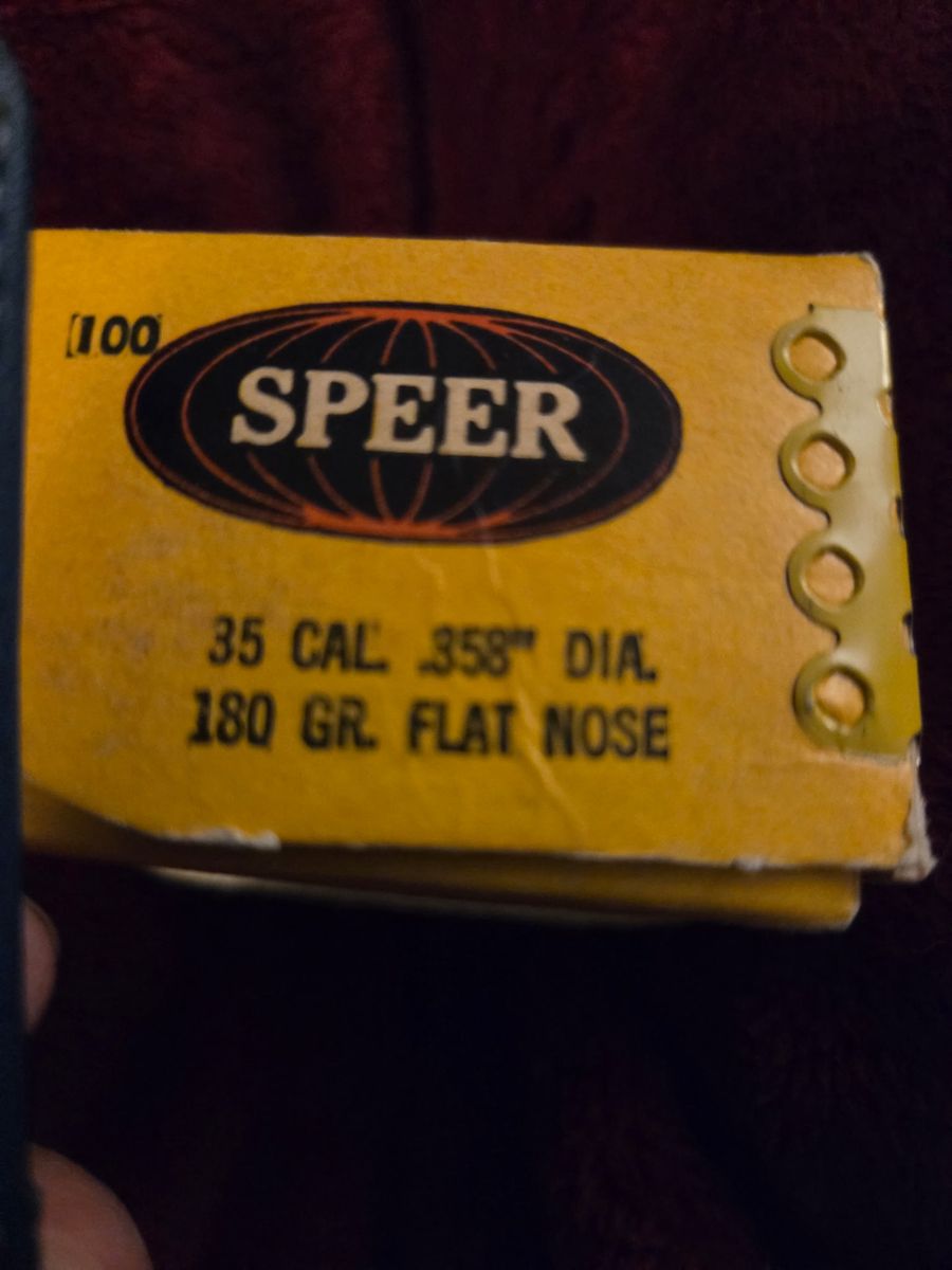 Speer 35 Cal .358 Dia 180 Gr Flat Nose Reloading Bullets 100 Count