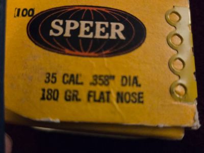 Speer 35 Cal .358 Dia 180 Gr Flat Nose Reloading Bullets 100 Count