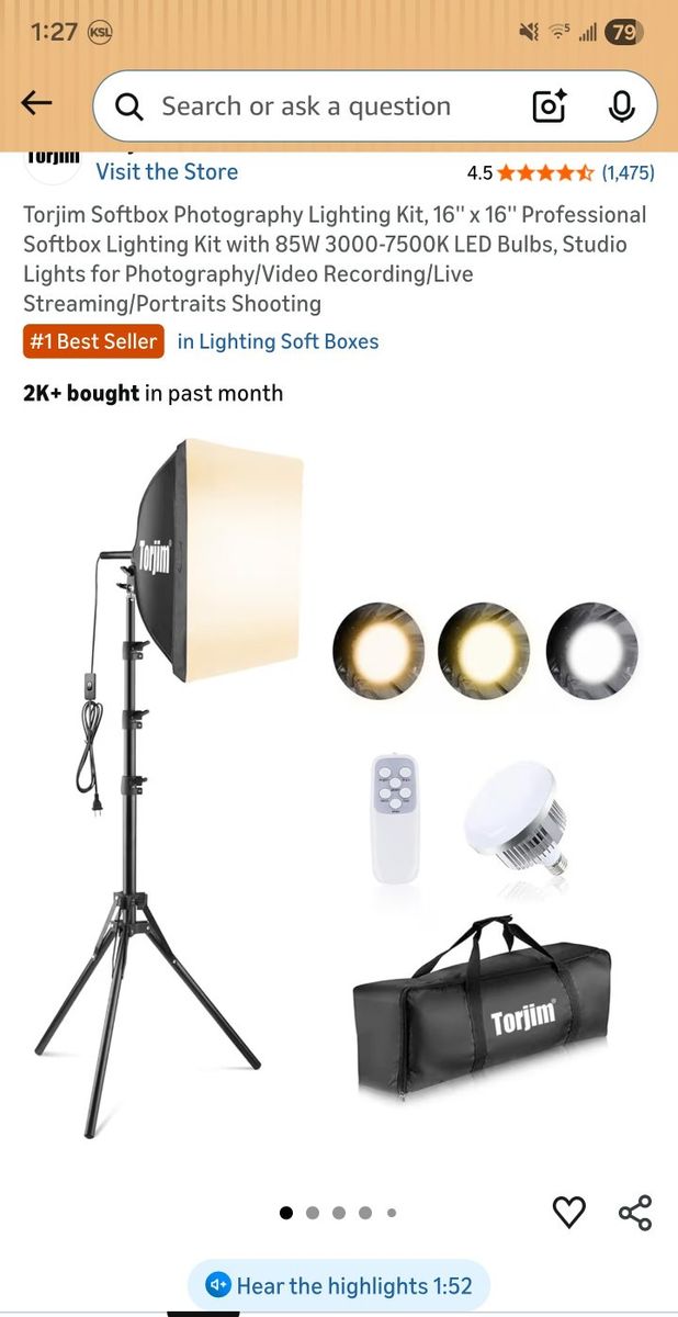 Torjim Softbox Photography Lighting Kit